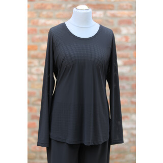 Zeitlos by Luana Shirt 565 black Perforierung Gr. 44 (Herstellergröße 5)