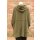 ELLi by Acconda Jacke Teddy long  mit Kapuze erbse