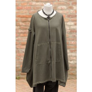 PLÜ PLUSLAVIE Sweat Longjacke My Sisters Jacket olive