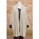 by basics Cardigan Merino Bubble Wool grey melange