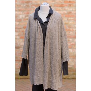 by basics Cardigan Merino Bubble Wool elephant melange