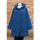 Hopsack Winterjacke long blau