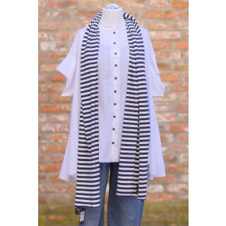 PLÜ PLUSLAVIE Scarf black/white Stripe