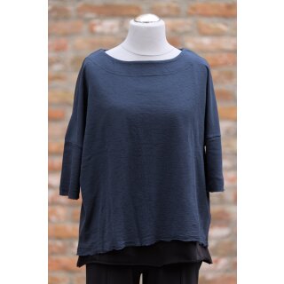 by basics Merino Shirt U Boot blue mood