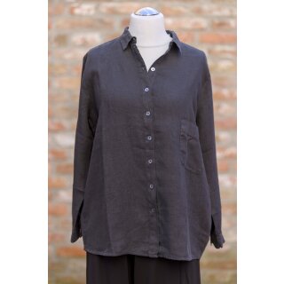 by basics Leinenbluse charcoal