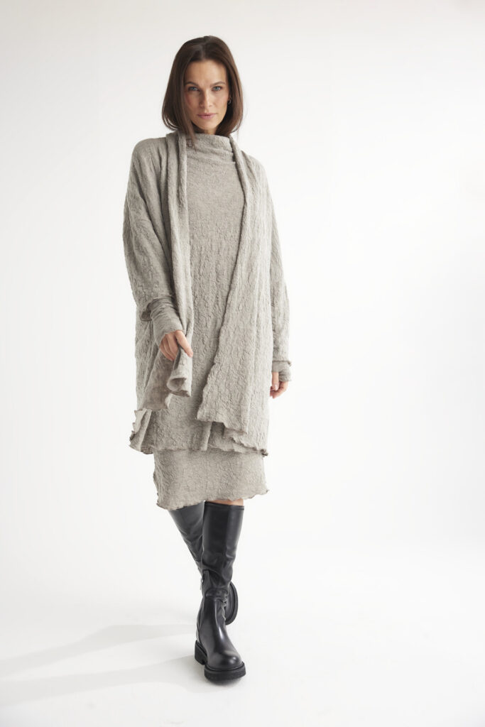 by basic Strick Jacke Tunika und Kleid Bubble Wool